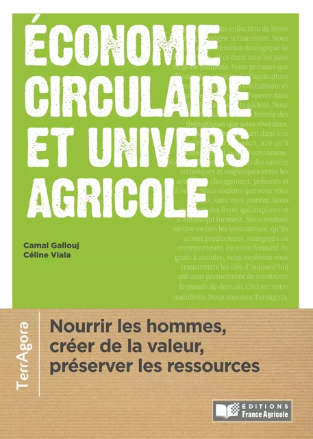 Economie circulaire et univers agricole - Camal Gallouj, Céline Viala - FRANCE AGRICOLE