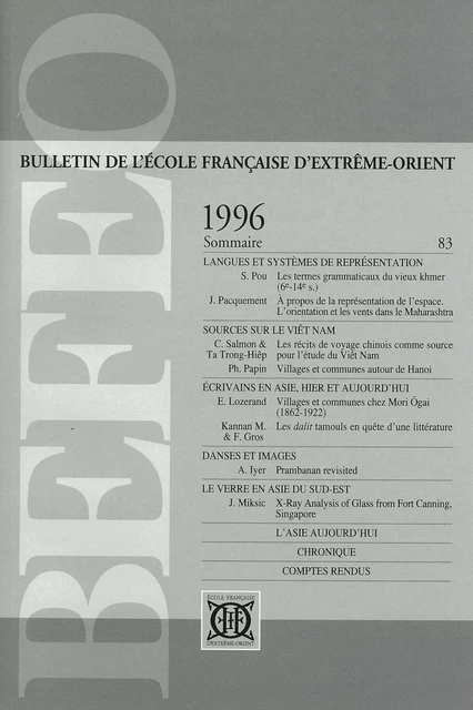 Bulletin EFEO 83 (1996) -  Collectif - EFEO