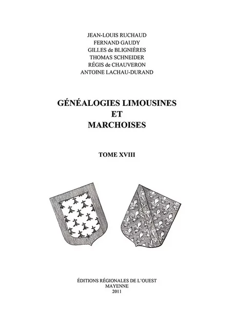 Généalogies Limousines et Marchoises T18 - Jean-Louis Ruchaud - FLOCH