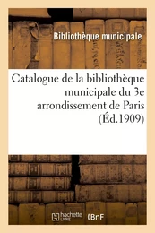 Catalogue de la bibliothèque municipale du 3e arrondissement de Paris