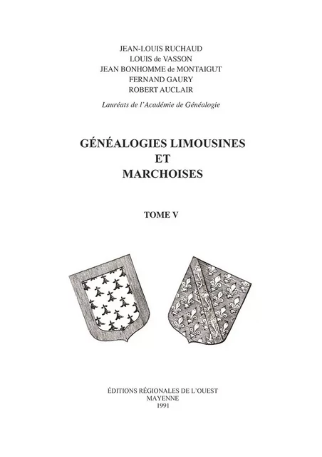 Généalogies Limousines et Marchoises T05 - Jean-Louis Ruchaud - FLOCH