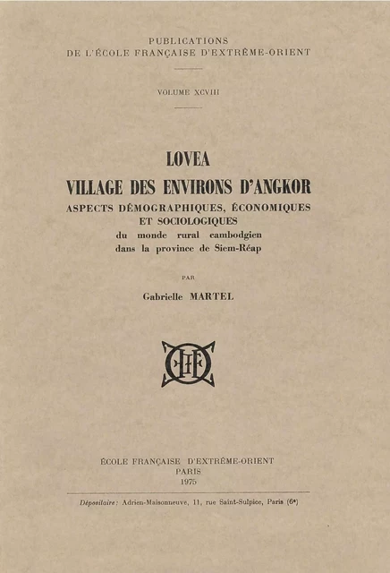 Lovea village des environs d'Angkor - Gabrielle MARTEL - EFEO