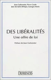 des libéralités. une offre de loi