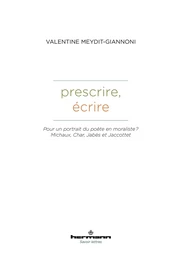 Prescrire, écrire