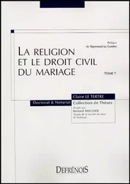 la religion et le droit civil du mariage