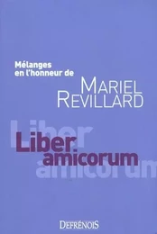 mélanges en l'honneur de mariel revillard