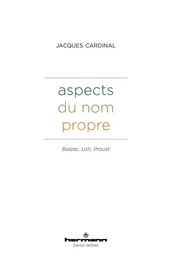 Aspects du nom propre