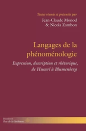 Langages de la phénoménologie