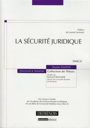 LA SÉCURITÉ JURIDIQUE