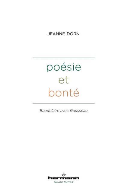 Poésie et bonté - Jeanne Dorn - HERMANN