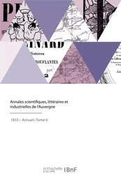 Annales scientifiques, littéraires et industrielles de l'Auvergne