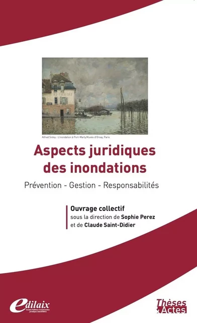 Aspects juridiques des inondations - Sophie Perez, Claude Saint-Didier - EDILAIX