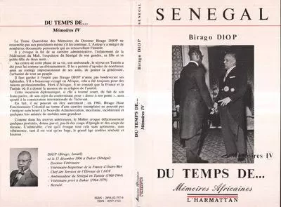 Sénégal, du temps de - AMADOU SARR DIOP - Editions L'Harmattan