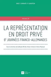 LA REPRÉSENTATION EN DROIT PRIVÉ