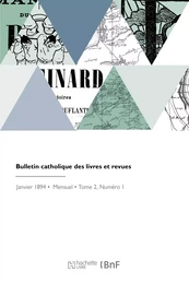 Bulletin catholique des livres et revues