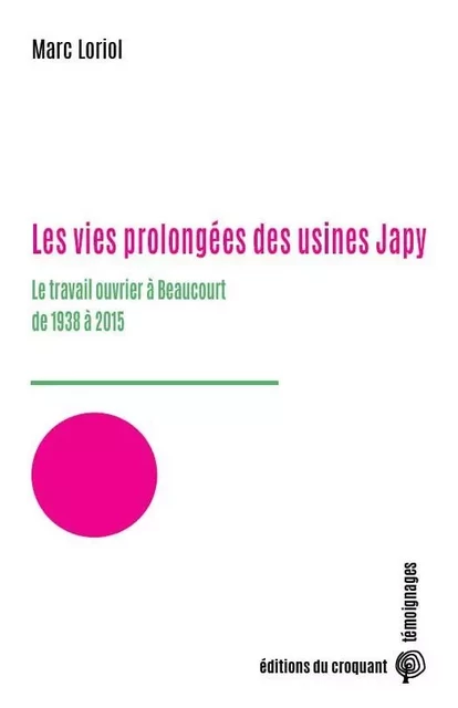 Les vies prolongées des usines Japy - Marc Loriol - CROQUANT