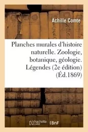 Planches murales d'histoire naturelle. Zoologie, botanique, géologie. Légendes. 2e édition publiée