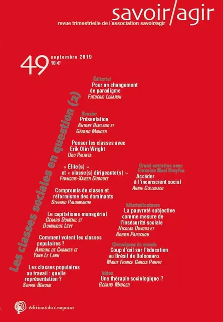 Revue Savoir/Agir n° 49 -  Collectif - CROQUANT