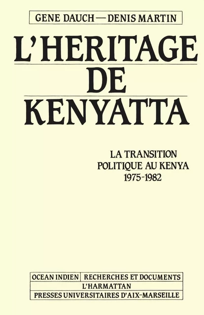 L'héritage de Kenyatta -  - Editions L'Harmattan