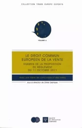 LE DROIT COMMUN EUROPÉEN DE LA VENTE