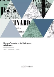 Revue d'histoire et de littérature religieuses