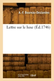 Lettre sur le luxe