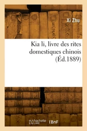 Kia li, livre des rites domestiques chinois