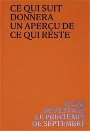 Le Printemps de septembre - 30 ans de festival /anglais