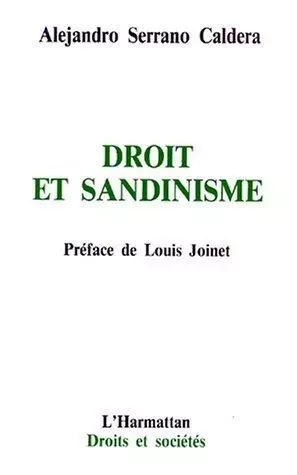 Droit et Sandinisme -  - Editions L'Harmattan