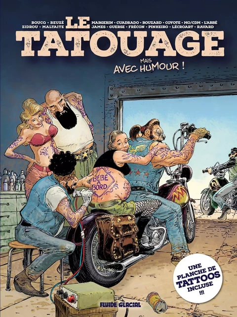 Le Tatouage mais avec humour + 1 planche de tatouages -  Collectif - FLUIDE GLACIAL