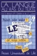 LA LANGUE AU RAS DU TEXTE