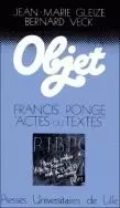 Francis Ponge - actes ou textes