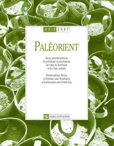 Paleorient 33.2 -  Collectif - CNRS editions