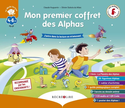 Mon premier coffret des Alphas Méthode de lecture GS CP pour apprendre à lire dès 4 ans - Claude Huguenin, Olivier Dubois Du Nilac - RECREALIRE