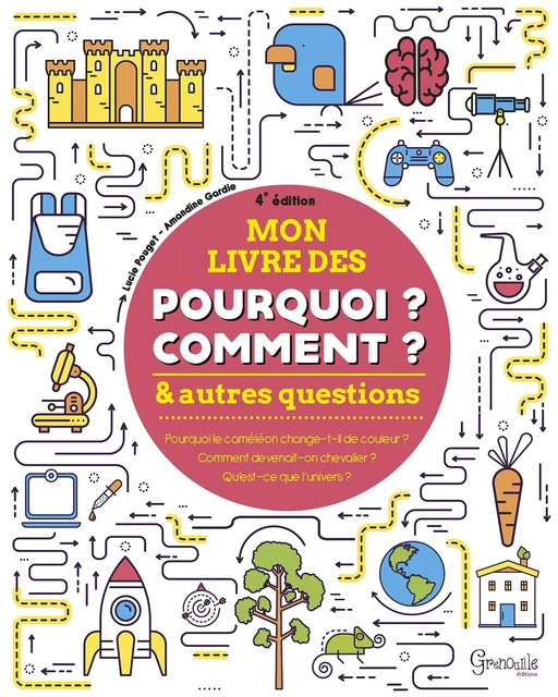 Mon livre des pourquoi, comment et autres questions (4e édition) - Lucie Pouget, AMANDINE GARDIE - GRENOUILLE