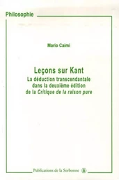 Leçons sur Kant