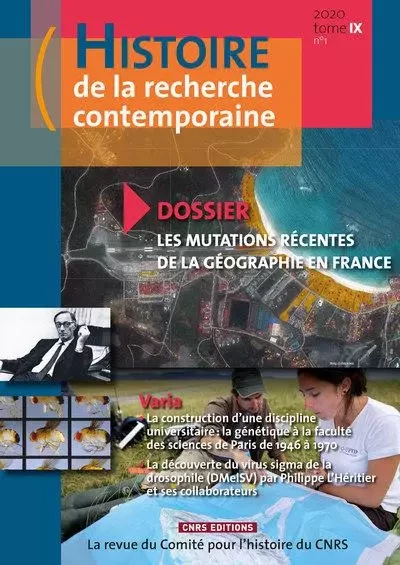 Histoire de la recherche contemporaine 2020 Tome IX n1 - Michel Blay - CNRS editions