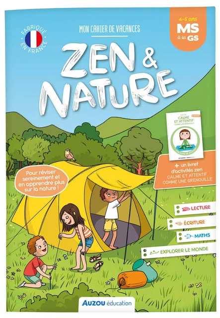 MON CAHIER DE VACANCES ZEN ET NATURE - DE LA MS À LA GS - Pascale Pavy, Amandine RAVIER, Clémentine THIBERGE - AUZOU EDITIONS