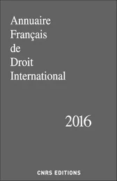 Annuaire Français de Droits International 2016