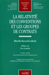 la relativité des conventions et les groupes de contrats