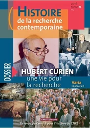 Histoire de la recherche contemporaine T5 n°2