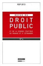 REVUE DU DROIT PUBLIC N 4 2013