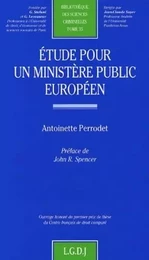 étude pour un ministère public européen