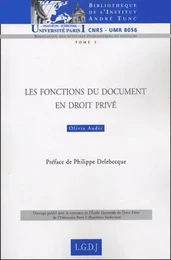 LES FONCTIONS DU DOCUMENT EN DROIT PRIVÉ