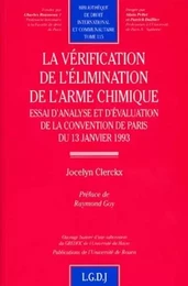 la vérification de l'élimination de l'arme chimique