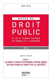 REVUE DU DROIT PUBLIC N 6 2014