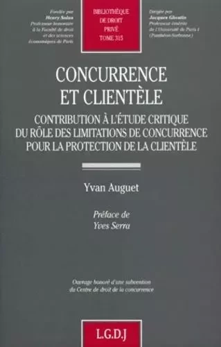 concurrence et clientèle -  Auguet y. - LGDJ