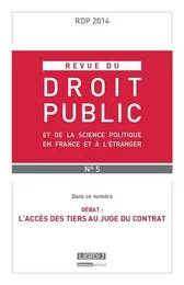 REVUE DU DROIT PUBLIC N 5 2014