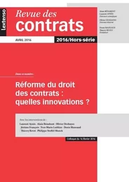 REVUE DES CONTRATS HORS SERIE 2016