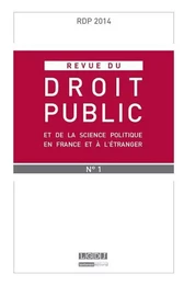 REVUE DU DROIT PUBLIC N 1 2014